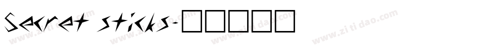 Secret sticks字体转换